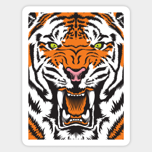 Tiger Growl Magnet by stayfrostybro